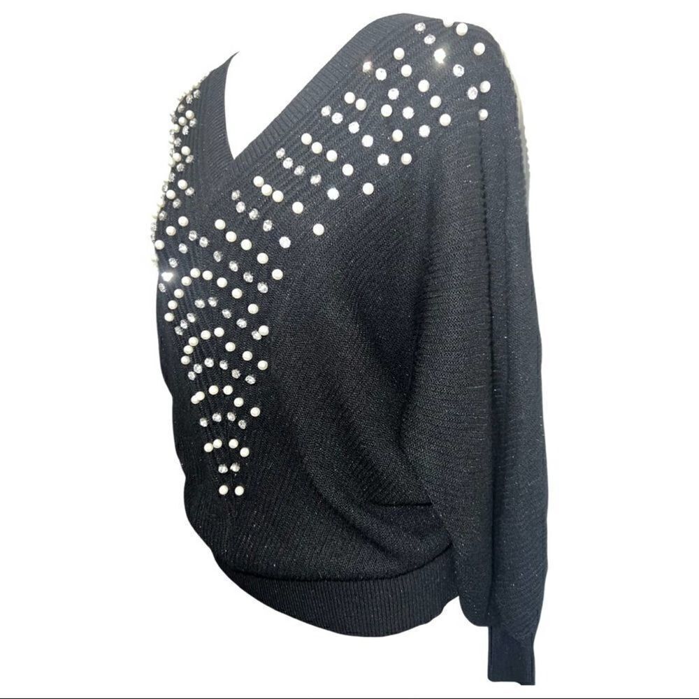 New york and company bedazzled front sweater size M - Picture 4 of 10